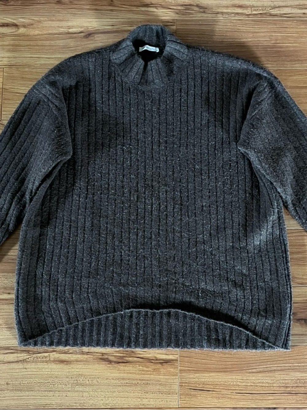 Neuflora Neutral Brown Ribbed Sweater - Picture 10 of 12